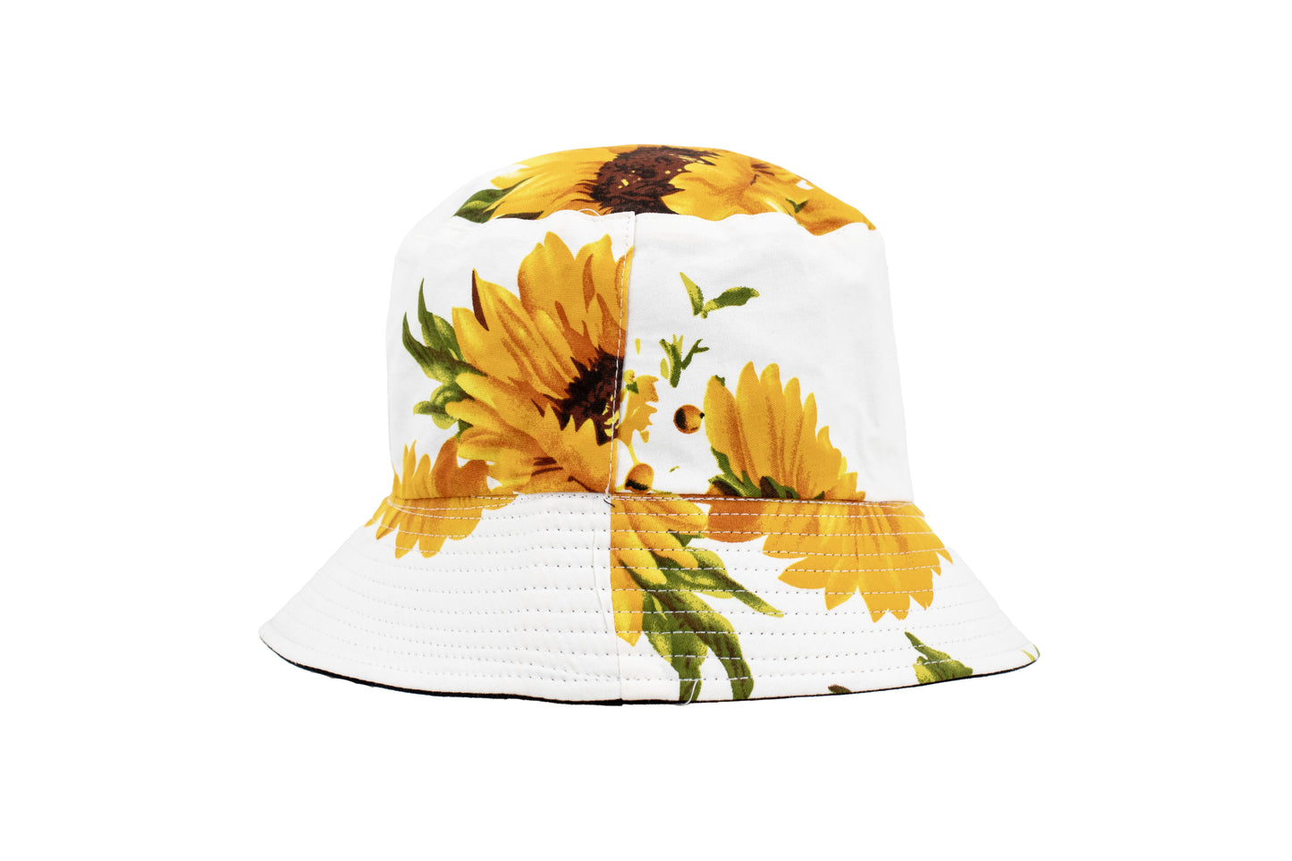 BUCKET HAT WITH SUNFLOWER PRINT