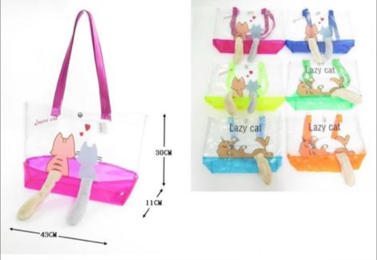 TOTE BAG WITH CAT DESIGN