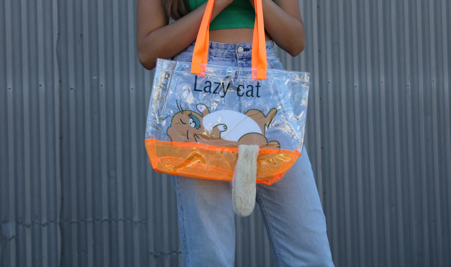 TOTE BAG WITH CAT DESIGN