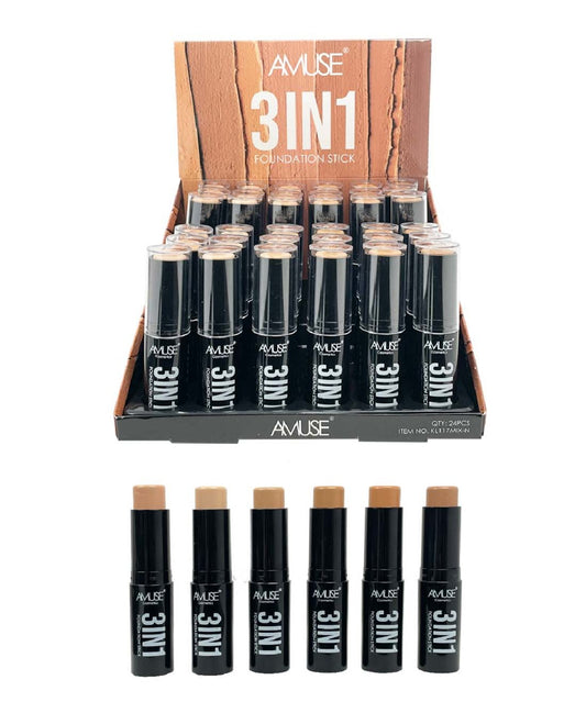 3 IN 1 FOUNDATION STICK,BOX WITH  36 PIECES