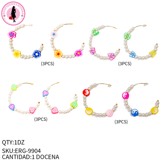 DOZEN OPEN HOOP EARRINGS