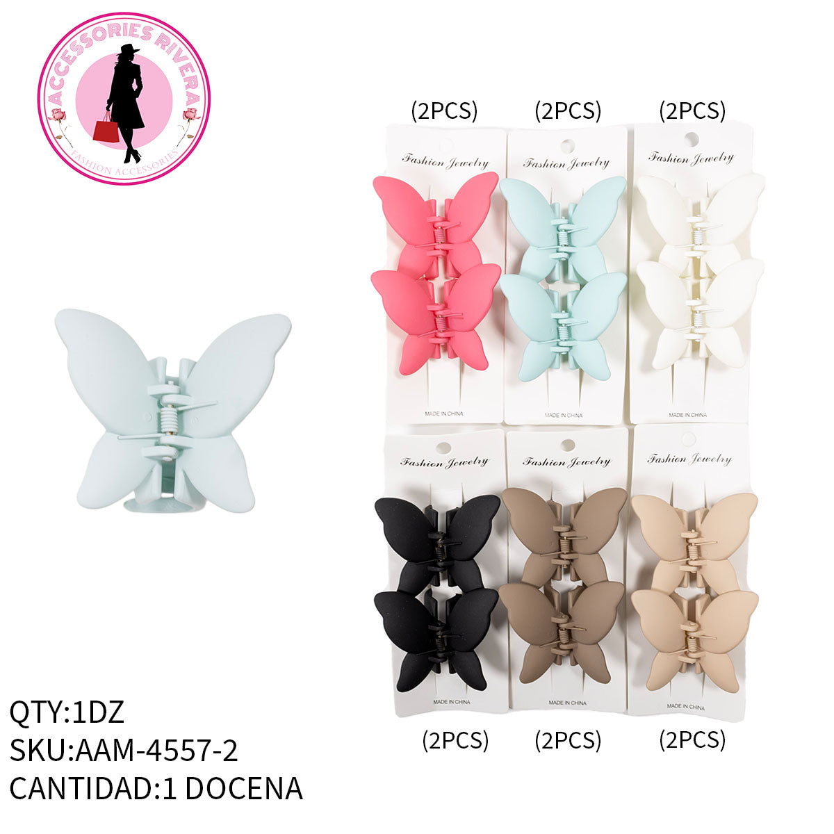 DOZEN BUTTERFLY HAIR CLIP