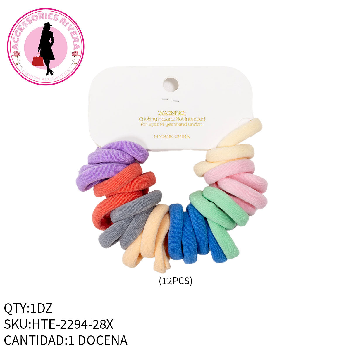 DOZEN COLORFUL HAIR TIE