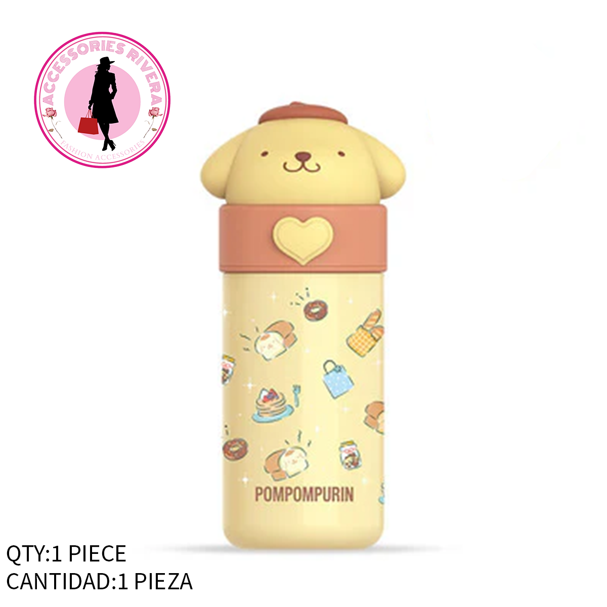 POMPOMPURIN WATER BOTTLE