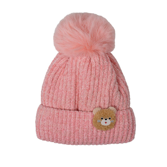 BEANIE WITH BEAR CHARM