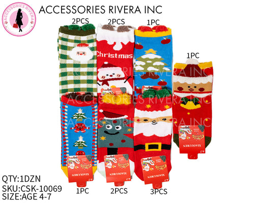 DOZEN CHRISTMAS SOCKS 10069