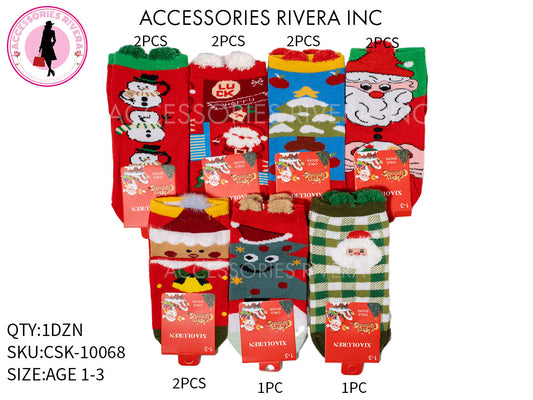 DOZEN FESTIVE SOCKS 10068