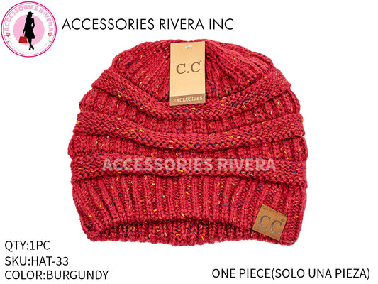 BEANIE C.C BURGUNDY