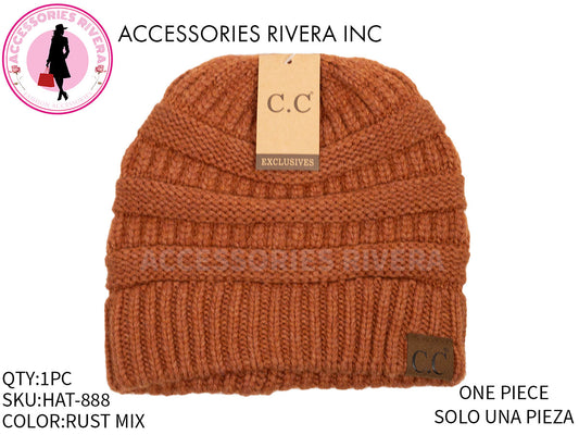 BEANIE C.C RUST MIX 888