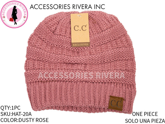 BEANIE C.C DUSTY ROSE