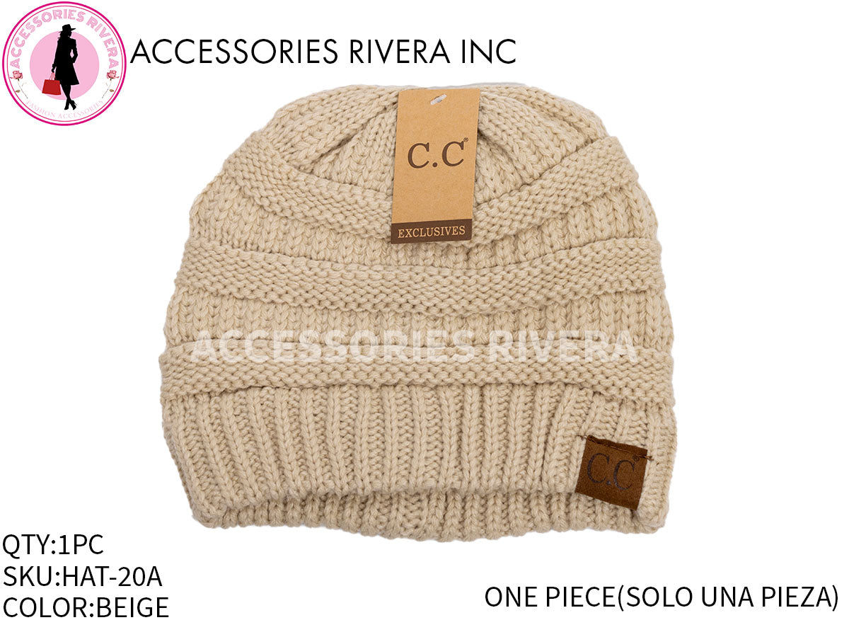 BEANIE C.C BEIGE 20A