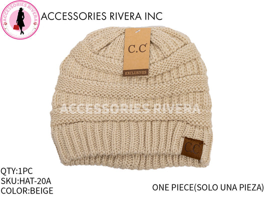 BEANIE C.C BEIGE 20A