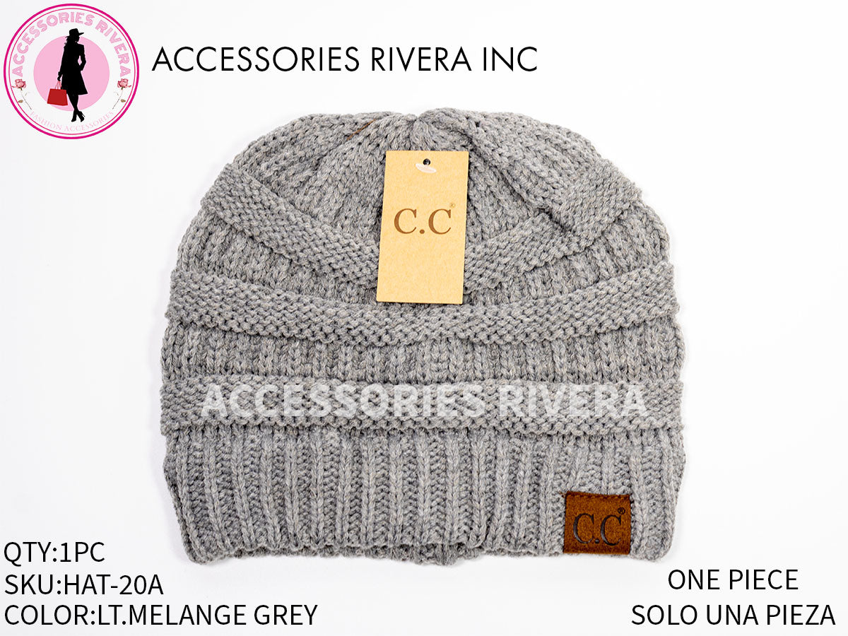 BEANIE C.C LT. MELANGE GREY