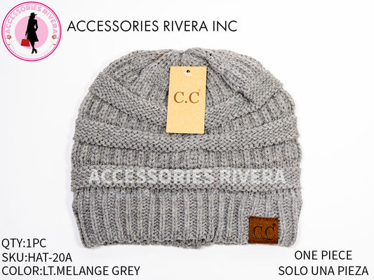 BEANIE C.C LT. MELANGE GREY