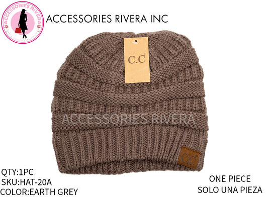 BEANIE C.C EARTH GREY